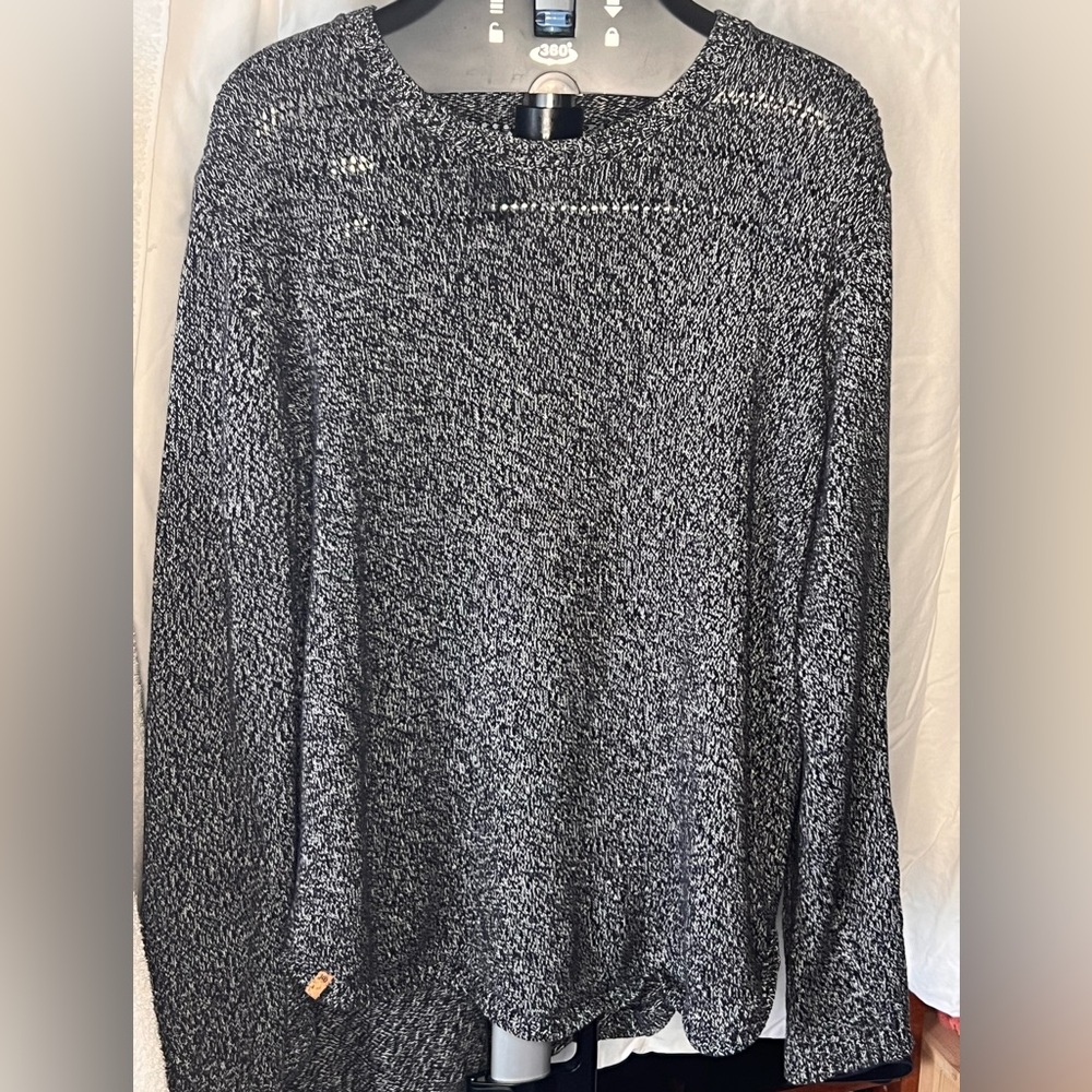 Black and White Knit Sweater